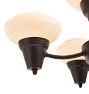 Vintage Art Deco Chandelier Streamline 5 Light Cup Shades