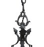 Vintage Colonial Revival Chandelier 3 Arm Bare Bulb Aluminum