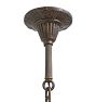 Vintage Colonial Revival Chandelier Cast Iron 5 Light Bare Bulb