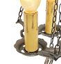 Vintage Gothic Revival Chandelier 3 Light Hammered