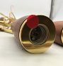 Open Box: Altona Bare-Bulb Semi-Flush Mount - Aged Brass, Walnut