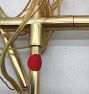 Open Box: Altona Bare-Bulb Semi-Flush Mount - Aged Brass, Walnut