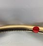 Open Box: Arched Metal Framed Mirror, French Cleat (24"W x 40"H) - Aged Brass