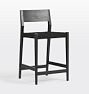 Open Box: Bayley Counter Stool (24") - Woven Rope Seat, Black Ash