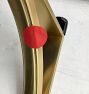 Open Box: Lorraine Marble Shelf, Rail &amp; Bracket (6" x 24") - White Stone, Aged Brass