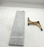 Open Box: Lorraine Marble Shelf, Rail &amp; Bracket (6" x 24") - White Stone, Aged Brass