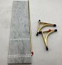 Open Box: Lorraine Marble Shelf, Rail &amp; Bracket (6" x 24") - White Stone, Aged Brass