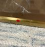 Open Box: Rounded Rectangle Metal Framed Mirror, D-Ring (24"W x 36"H) - Aged Brass