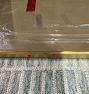 Open Box: Rounded Rectangle Metal Framed Mirror, D-Ring (24"W x 36"H) - Aged Brass