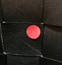 Open Box: Woven Round Leather Basket (16.5"W x 13"H) - Black