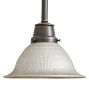 Pendant with Vintage Industrial Mirrored Prismatic Glass Shade
