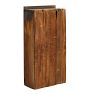 Vintage Rustic Wall Hung Cabinet in wood with worn Green Paint