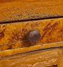 Vintage Wooden Lift Top Storage Cabinet with 2 Drawers and Original Hardware