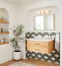 Rectangle Floating Metal Framed Mirror