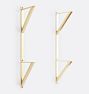 Double-Shelf Bracket Set, Double - Aged Brass