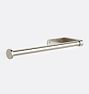 Wall Mount Brass Paper Towel Holder, Brushed Nickel