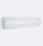 28in Pearl White Fluted Glass