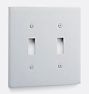 Fenton Double Toggle Switchplate, Polished Chrome