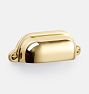 Vernon Bin Pull, 3" - Unlacquered Brass