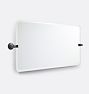 Eastmoreland Frameless Wide Rectangle Pivot Mirror, 38" x 24" - Oil-Rubbed Bronze