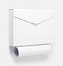 Emily Locking Wall Mounted Mailbox, White