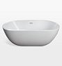 Penney Acrylic Tub - Undrilled - Polished Nickel Drain