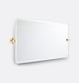 Yaquina Frameless Wide Rectangle Pivot Mirror, 38" x 24" - Aged Brass