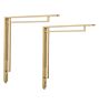 Stepped Shelf Bracket Set, 10" - Aged Brass