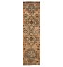 Vintage Turkish Wool Hand-Knotted Medallion Peach Runner 10'8" x 3'