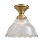 Semi Flush with Vintage Holophane Fluted Shade