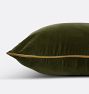 Italian Velvet Contrast Piping Pillow Cover