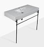 Des 40" Single Console Sink - Monohole, Mate Black
