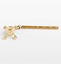 Rigdon Cross-Handle Toilet Flush Lever - Aged Brass