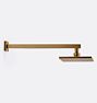 Shower Arm Wall Mount Straight Arm 6.75inSq SH HEB