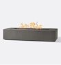 Ely 60" Low Rectangular Fire Table, Natural Gas - Carbon