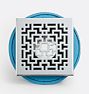 Retro Square Grille Cast Iron Shower Drain Assembly - Polished Chrome
