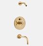 Waterhouse Pressure Balanced Tub & Shower Set - Aged Brass