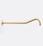 Shower Arm Wall Mount Gooseneck 17.5in CP PVD