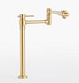 West Slope Lever Handle Deck Mount Pot Filler - Aged Brass