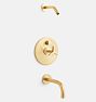 Blair Pressure Balanced Tub And Shower Set - Aged Brass