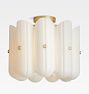 Roll & Hill Lorna LED Flush Mount, 15" - Aged Brass
