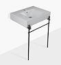 Des 24" Powder Console Sink - Monohole, Matte Black
