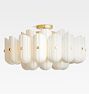 Roll & Hill Lorna LED Double Tier Flush Mount, 25" - Aged Brass