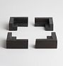 Teak Planter Feet, L-shape - Black