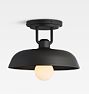 Carey Semi-Flush Wall Sconce, 12" - Oil Rubbed Bronze - Oil Rubbed Bronze Dome Shade