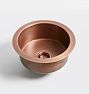 De La Cruz Kitchen Prep Sink, 17" x 8" - Antique Copper