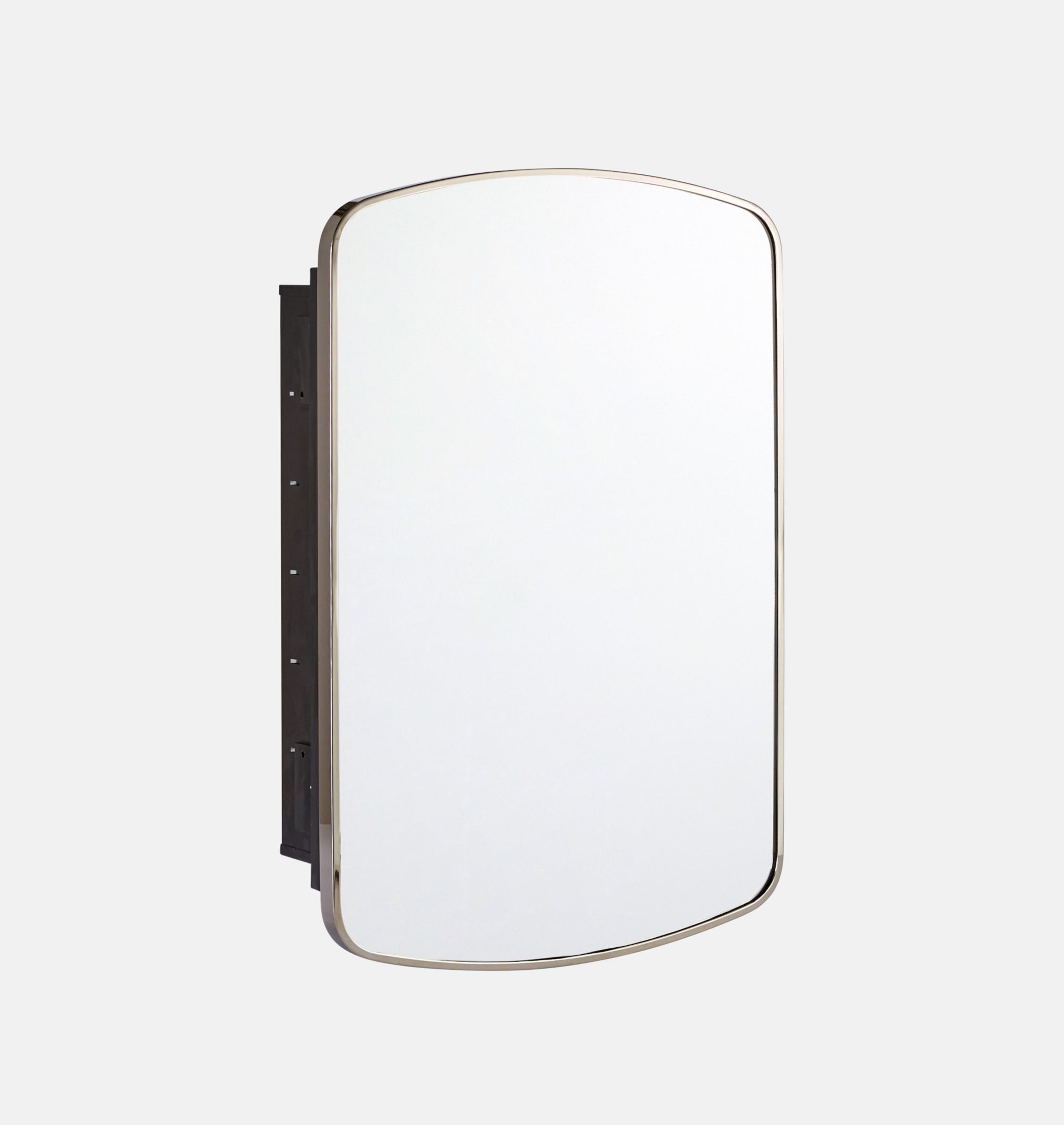 Open Box: Cade Inset Mount Medicine Cabinet (18"W x 27"H) - Polished Nickel by Rejuvenation