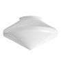 Shallow Cone Shade, 16" Diameter - 6" Fitter - Opal Glass