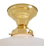 Semi Flush with Vintage Opalescent Saucer Shade