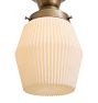 Semi Flush with Vintage Opaque Fluted Shade